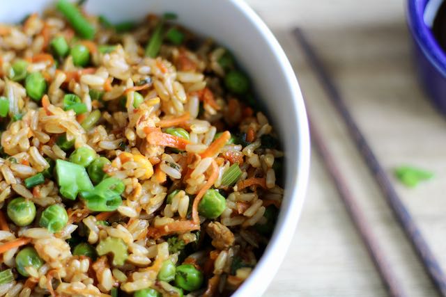 bowl of homemade fried rice