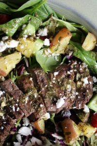 venison steak salad