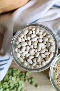 beans, rice, and split peas to cook when you are broke